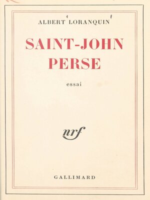 cover image of Saint-John Perse